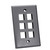 Quest NFP-1060 Single Gang Gray 6-Port Keystone Wall Plate