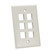Quest NFP-1062 Single Gang Light Almond 6-Port Keystone Wall Plate