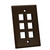 Quest NFP-1063 Single Gang Gray 6-Port Keystone Wall Plate
