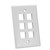 Quest NFP-1068 Single Gang White 6-Port Keystone Wall Plate