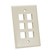 Quest NFP-1069 Single Gang Almond 6-Port Keystone Wall Plate