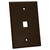 Quest NFP-5013 Single Gang Brown 1-Port Oversized Keystone Wall Plate
