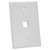 Quest NFP-5018 Single Gang White 1-Port Oversized Keystone Wall Plate