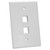 Quest NFP-5028 Single Gang White 2-Port Oversized Keystone Wall Plate