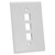 Quest NFP-5038 Single Gang White 3-Port Oversized Keystone Wall Plate