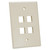 Quest NFP-5049 Single Gang Almond 4-Port Oversized Keystone Wall Plate