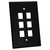 Quest NFP-5061 Single Gang Black 6-Port Oversized Keystone Wall Plate