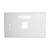 Quest NFP-6108 White Horizontal 1-Port Labeling Keystone Wall Plate