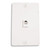 Quest NTP-4402 White Kitchen Mount RJ11 Single Gang Wall Plate