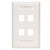 Tripp-Lite N042-001-04-WH 4-Port Keystone Faceplate