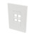 Tripp-Lite N080-104 Single-Gang 4-Port Wall Plate Keystone Cat5/6 USB HDMI Dport RCA