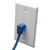 Tripp-Lite N204-003-BL-DN Tripp Lite 3Ft Cat6 Gigabit Right Angle Dwn to Straight Patch Cable Blue 3'