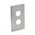 Tripp-Lite N206-FP02-IND RJ45 Bulkhead Wall Plate 2 Cutouts Industrial Metal Single Gang