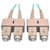 Tripp-Lite N806-01M 1M 10Gb MMF Fiber 50/125 OM3 LSZH Patch Cable SC/SC Aqua 3Ft
