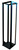 Quest FR1907-45-02LEK 7Ft 4-Post 19" 45U Black Open Frame Lte Steel Floor Rack