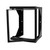 Quest SR1921-12-02 12U Black Adjustable 2Ft Swing-Out Open Frame Wall Rack