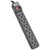 Tripp-Lite PS66B Power It! 6-Outlet Power Strip, 6 ft. Cord, Black Housing