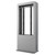 Peerless KIPC2540B-3 Back-to-Back Portrait Kiosk Enclosure for 40" Displays - Gloss Black
