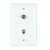DataComm 40-1511 Color-Rite Combination Phone/Coax Plate, Ivory, Standard Size
