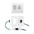 Metra AV IECWP IEC Wall Plate White With Pigtail