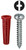 L.H. Dottie RD3TP #8 Red Conical Anchor Kit w/ Pan Head Combo Drive Screws (Tuff Pack)