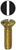 L.H. Dottie 414BRS #6-32 x 1/2'' Brass Slotted Oval Head Wall Plate Screw