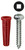 L.H. Dottie K14CDD #12 Red Conical Anchor Kit w/ Pan Head Square Drive Screws