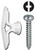 L.H. Dottie NTK14L #8 Nylon Toggle Anchor Kit w/ Pan Head Combo Head Screws