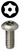 L.H. Dottie T1434TB 1/4''-20 x 3/4'' Star Pin Button Head TamperProof Machine Screw
