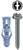 L.H. Dottie TG10KHXTP #10 Blue Triple-Grip Anchor Kit w/ Hex Head Combo Drive Screws (Tuff Pack)