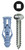 L.H. Dottie TG10KSQ #10 Blue Triple-Grip Anchor Kit w/ Pan Head Square Drive Screws