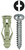 L.H. Dottie TG12KSQ #12 Green Triple-Grip Anchor Kit w/ Pan Head Square Drive Screws