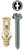 L.H. Dottie TG6KHXTP #6 Beige Triple-Grip Anchor Kit w/ Hex Head Combo Drive Screws (Tuff Pack)