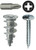 L.H. Dottie WDK8W #8 Zinc Alloy Walldriller Anchor Kit w/ Wafer Head Phillips Drive Screws