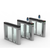 2M Technology 2MGST-3 Face Recognition & Thermal Detection Access Control Swing Turnstile