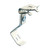 Caddy 70824 H-708 Rod/Wire to Flange Clip, 1/8"-1/4" Flange, 1/4" (M6) Rod, #8 Wire
