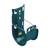 Caddy CAT16HPGR nVent CADDY Cat HP J-Hook, PG, Painted, Green, 1" (25 mm) dia