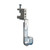 Caddy CAT12BCB Cablecat J-Hook with BC Beam Clamp, Swivel, 3/4" (19.1 mm) dia, 1/8"-1/2" (3.2-12.7 mm) Flange