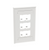 Panduit CFPL6WHY Mini-Com Classic 6-Port White Faceplate