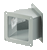 Hoffman F88WE45 Category 12 Feed-Through Wireway 45-Degree Elbow