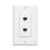 Leviton 40144-W Decora Telephone Wall Jack Assembly