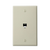 Leviton 40249-T Standard Telephone Wall Jack, 6P4C, Screw Terminals, Light Almond