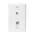 Leviton 40258-W Standard Telephone Wall Jack, 6P6C x F, Screw Terminals, White