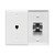 Leviton 40539-PMW Midsize Telephone Wall Jack, 6P4C, White