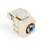 Leviton 40735-RLI RCA 110-Termination QuickPort Connector, Blue Barrel, Ivory Housing
