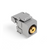 Leviton 40735-RYG RCA 110-Termination QuickPort Connector, Yellow Barrel, Grey Housing