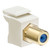 Leviton 40831-FTG Feedthrough QuickPort F-Connector, Gold Plated, Light Almond Housing