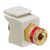 Leviton 40833-BIR Binding Post QuickPort Coupler, Red Stripe, Ivory Housing
