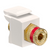 Leviton 40833-BTR Binding Post QuickPort Coupler, Red Stripe, Light Almond Housing