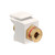 Leviton 40837-BTR Banana Jack QuickPort Coupler, Gold-Plated, Red Stripe, Light Almond Housing